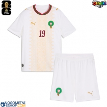 Otroški Nogometni dresi Maroko Youssef En-Nesyri #19 Gostujoči SP 2026 Kratek Rokav (+ Kratke hlače)